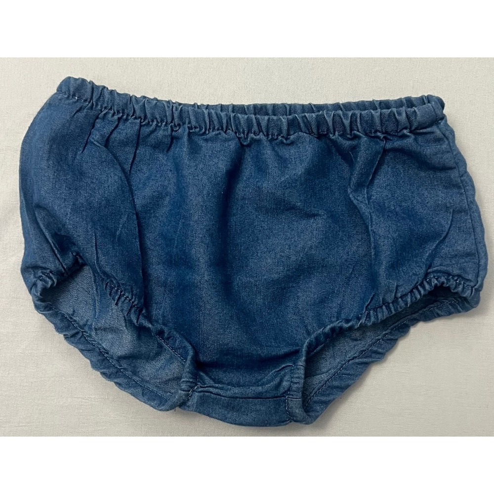 Baby Toddler Denim Chambray Bloomers Diaper Cover Blue 24 Months Elastic Waist